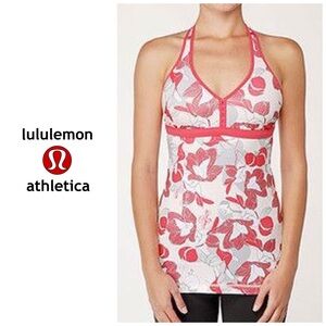 lululemon athletica Red Floral Women's Top